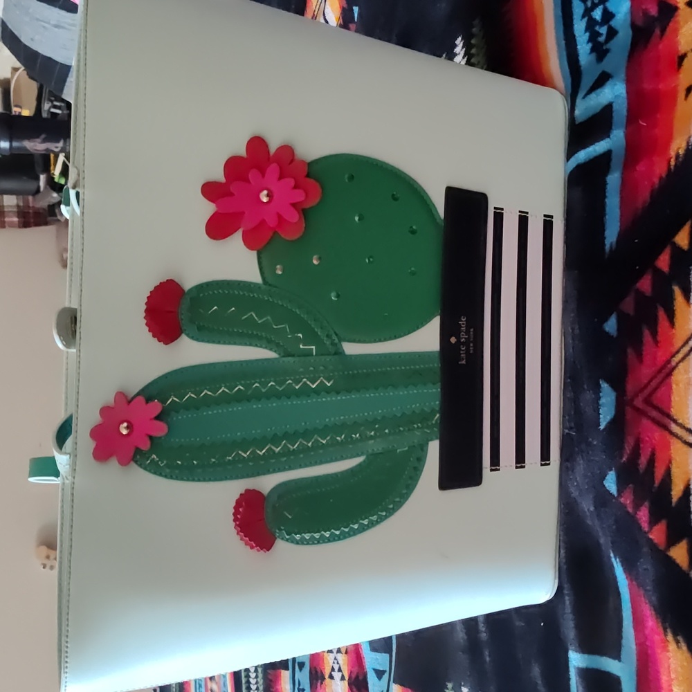 Kate Spade Green Cactus Tote Bag